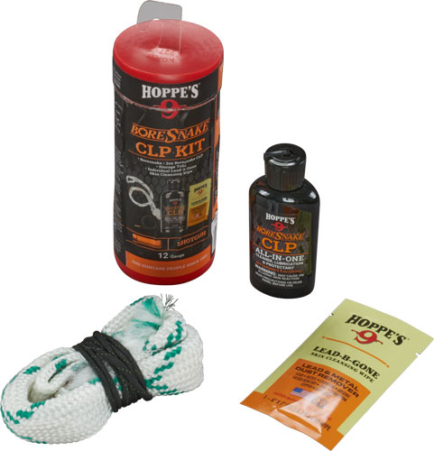 Bore cleaning kit with rope and CLP solutions.