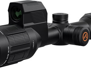 Black rifle scope with adjustable lens