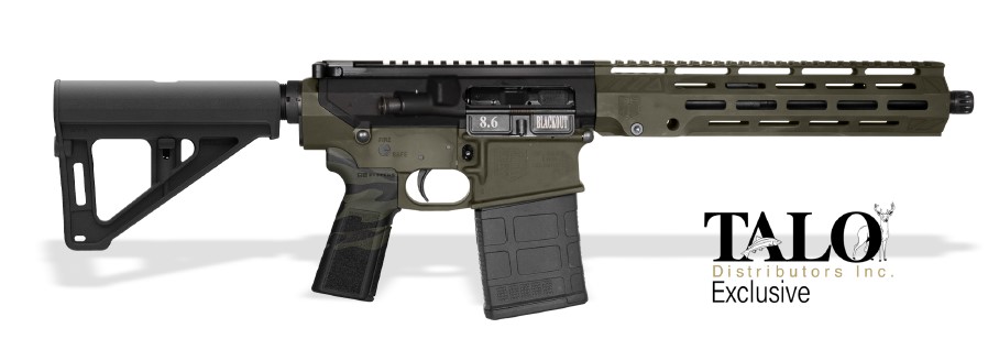 TALO exclusive black rifle with olive green finish