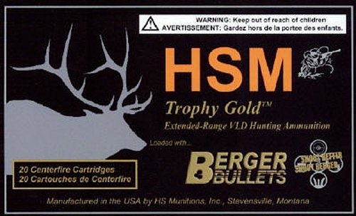 HSM Trophy Gold hunting ammunition packaging details
