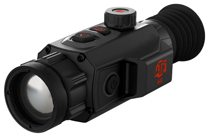 ATN 640 night vision scope with control buttons.