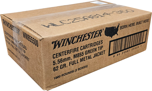 Winchester ammunition box with specifications listed