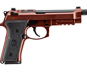 Detailed image of a bronze semi-automatic pistol