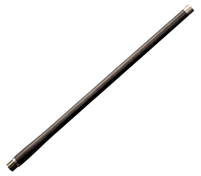 Long, textured black rod with metal ends.