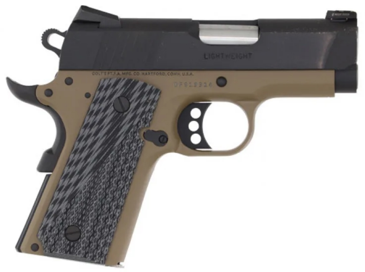 Colt lightweight handgun with textured grip.