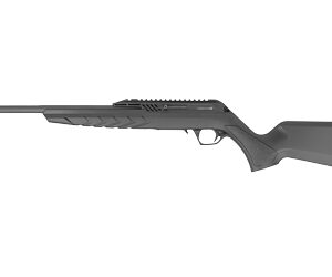 Side view of a black rifle