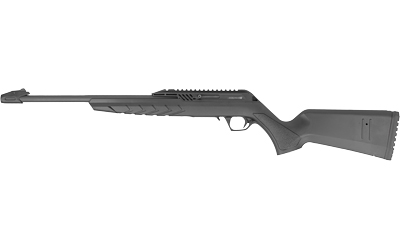 Side view of a black rifle