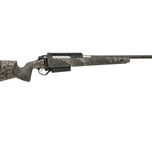 Side view of a camouflage rifle