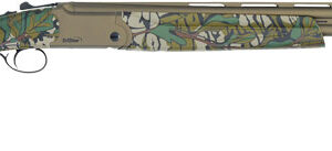 Camo patterned shotgun showcasing nature-inspired design.