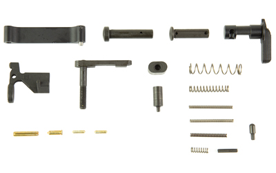 Collection of firearm mechanical components and springs.