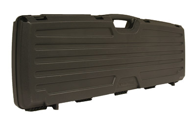 Black rifle case with textured surface and handle.
