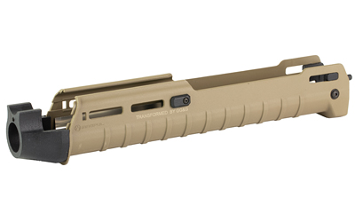 Tan firearm upper receiver displayed on white background.