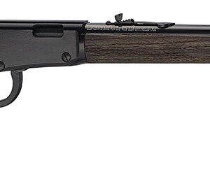 Side view of a lever-action rifle.