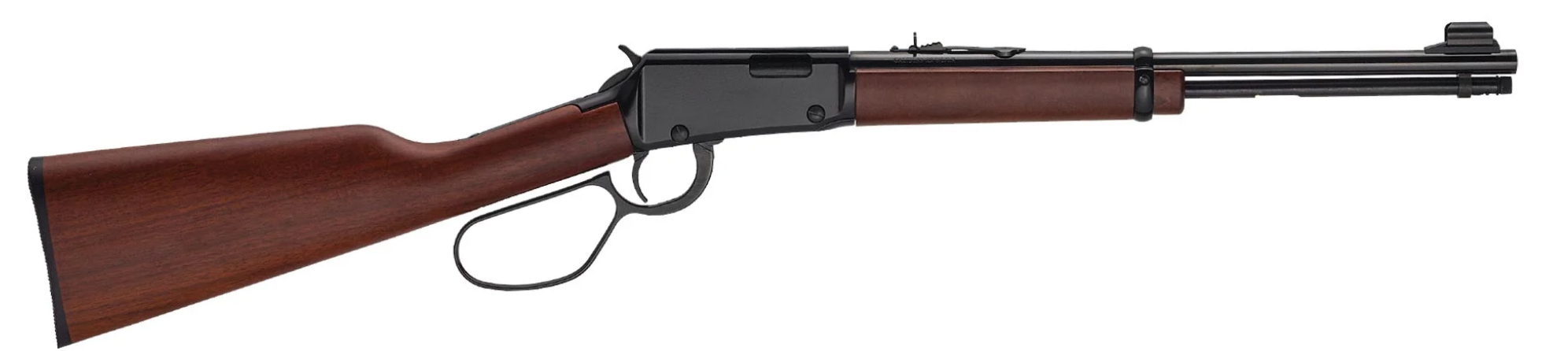 Side view of a lever-action rifle