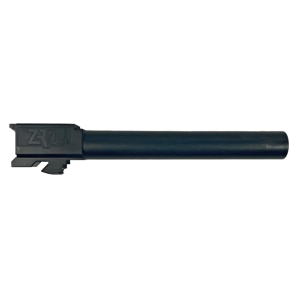 Black firearm barrel with ZRJI logo
