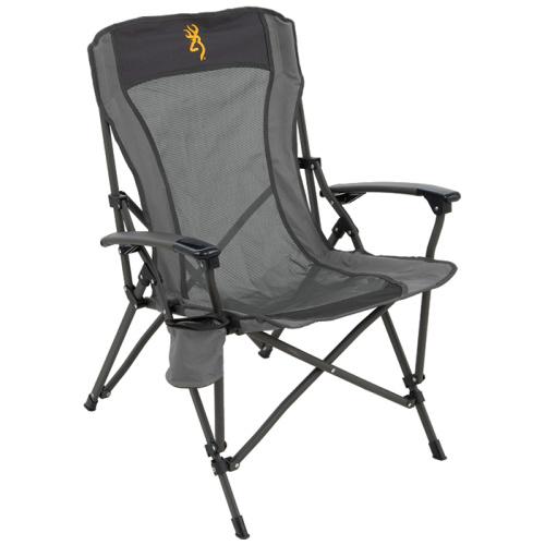 Compact folding camping chair with armrests