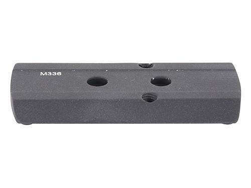Black mounting rail with two holes