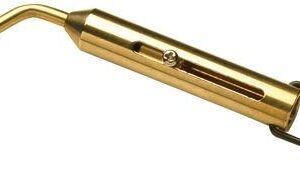 Brass dental scaler tool for oral hygiene.