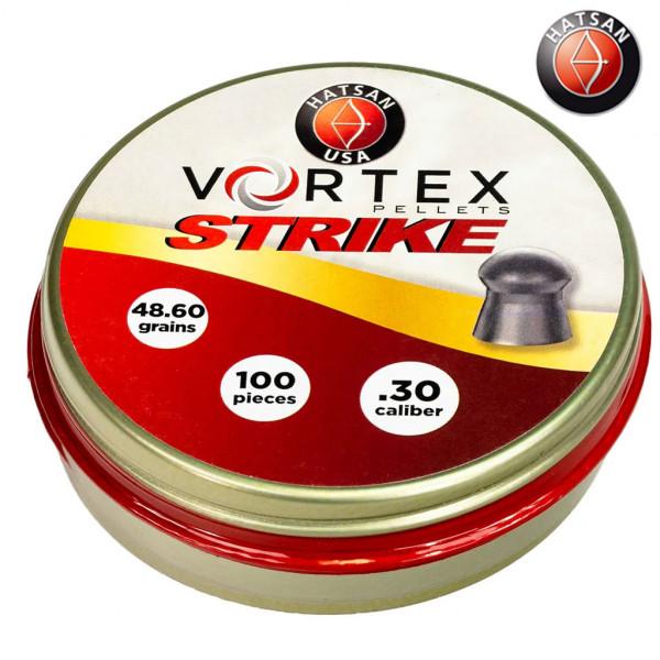 Hatsan Vortex Strike pellets, .30 caliber, 100 pieces.