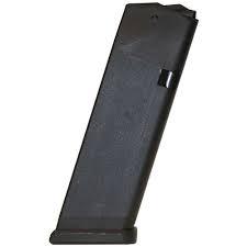 Black firearm magazine with grip texture