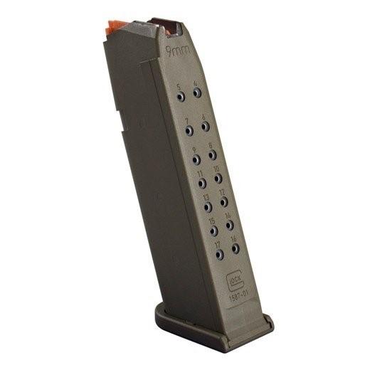 9mm magazine with numbered slots for cartridges