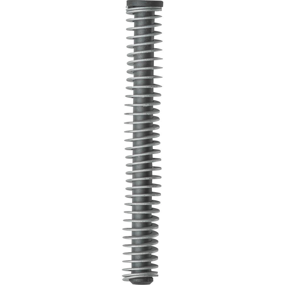 Long gray screw with spiral thread design.