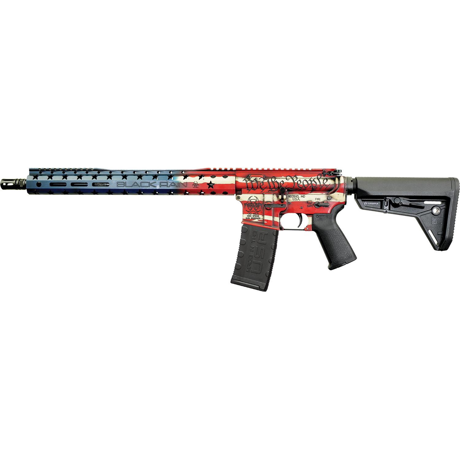Colorful rifle with American flag design