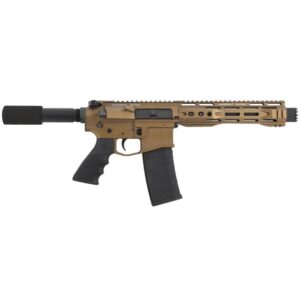 Tactical firearm with suppressor and extended magazine.