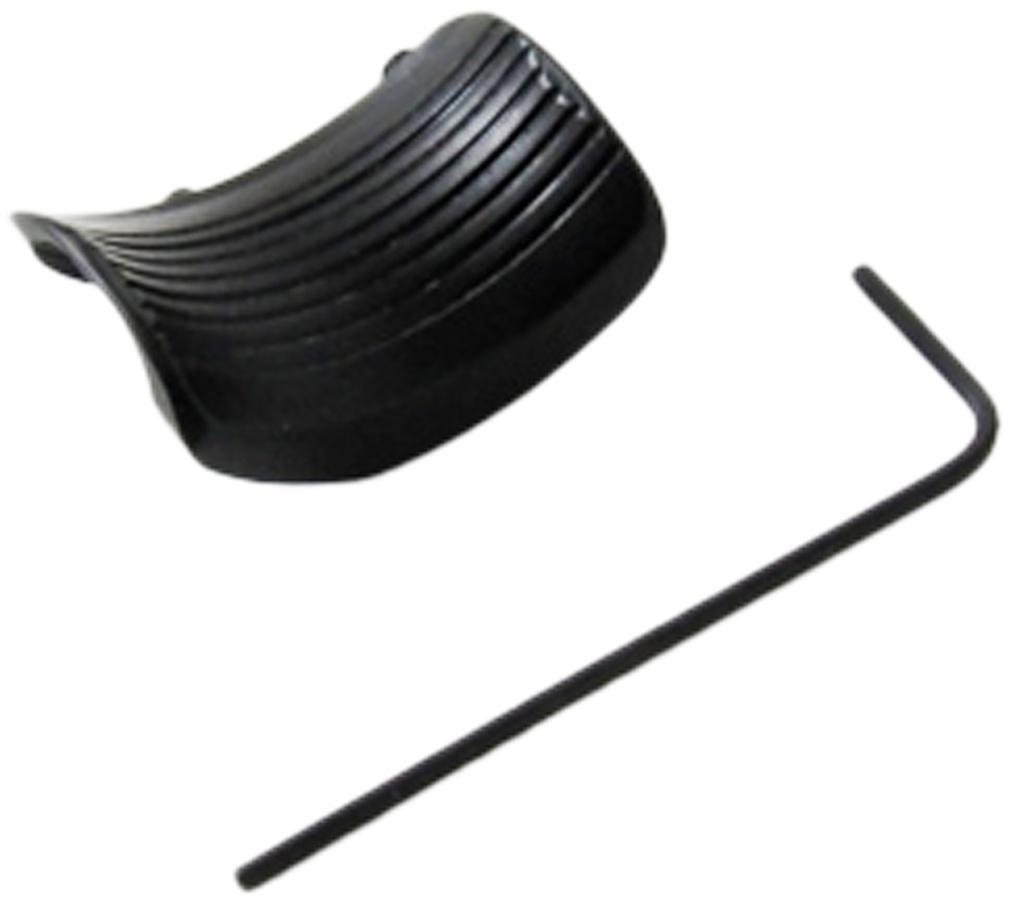 Black curved grip and an L-shaped tool.