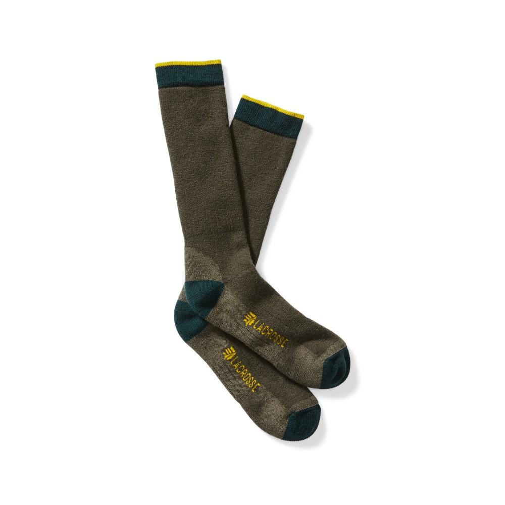Pair of green and yellow socks.