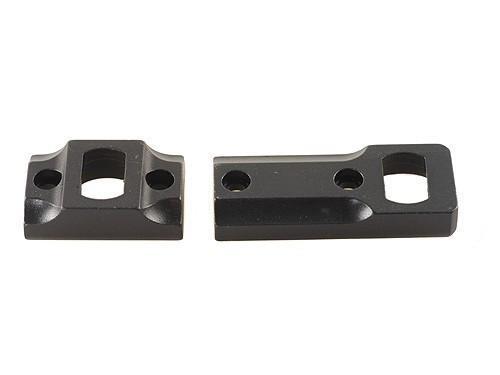 Two black metal mounting brackets side by side.