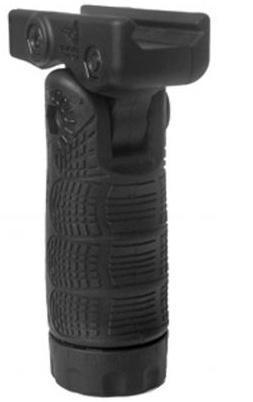 Black ergonomic grip for firearms
