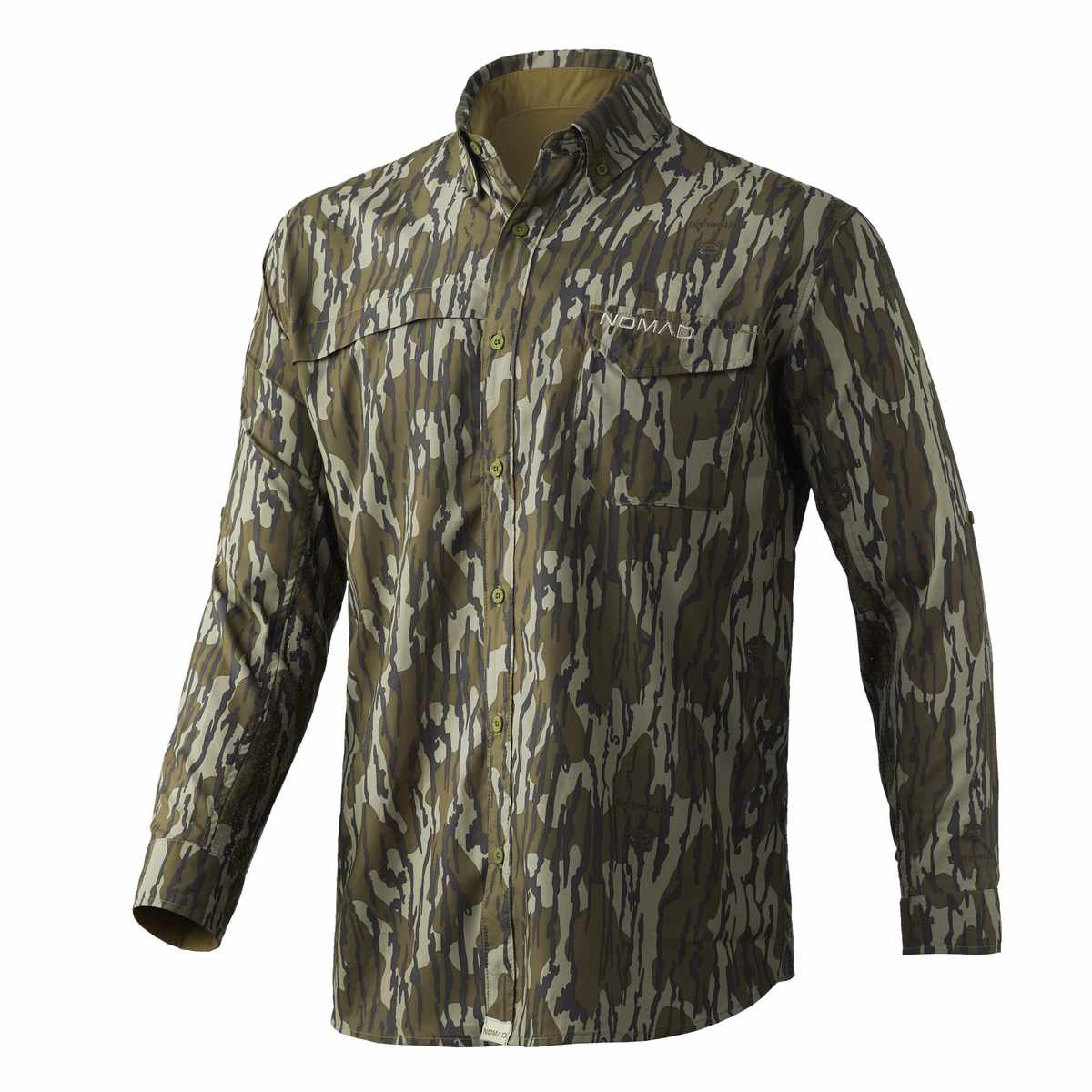 Camouflage long-sleeve shirt by Nomad.