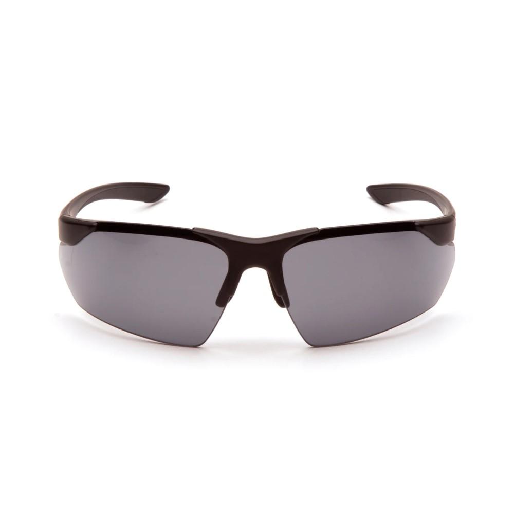 Stylish black sunglasses with gray lenses
