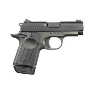 Compact firearm with a dark finish