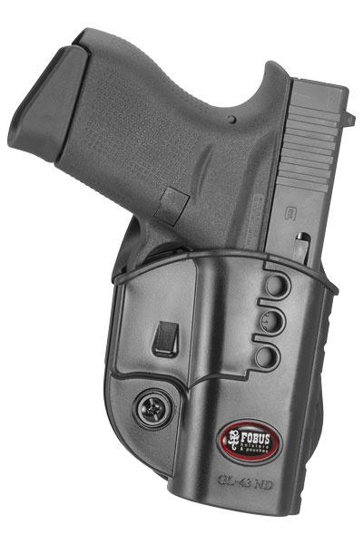 Black holster for Glock 43 handgun