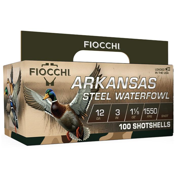 Fiocchi Arkansas Steel Waterfowl shotshells package.