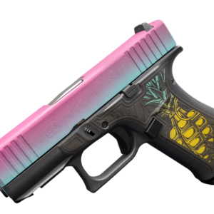 Colorful handgun with pineapple design