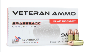 Box of 9mm ammunition with cartridges.