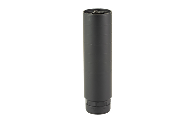 Black cylindrical suppressor for firearms