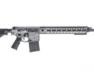 Modern semi-automatic rifle in black and silver