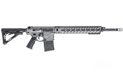 Modern semi-automatic rifle in black and silver