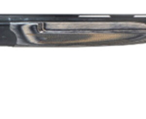 Side view of a double-barreled shotgun.