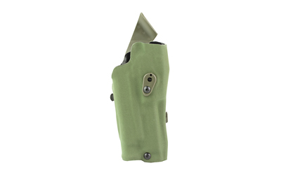 Side view of a green utility knife holster.