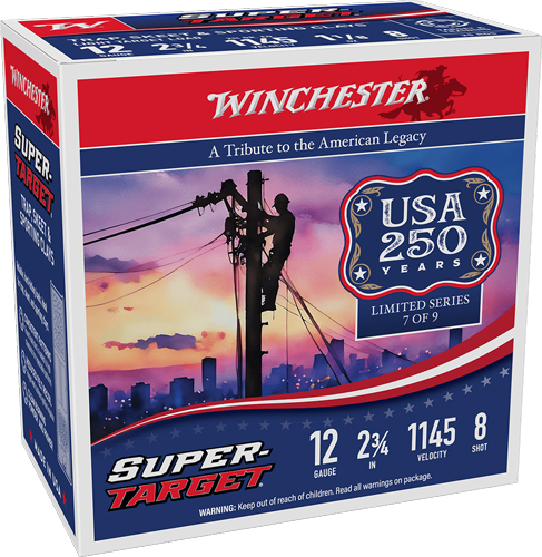 Winchester Super-Target shotgun shells packaging design