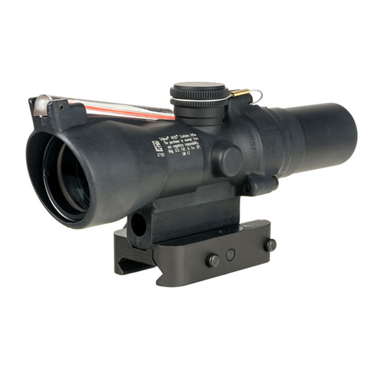 Black rifle scope with mounting base