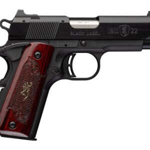 Black pistol with wooden grip design