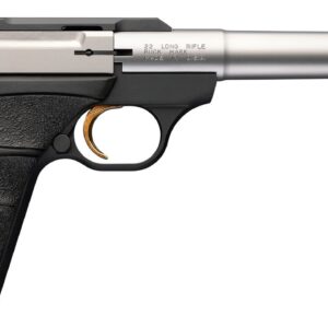 Silver and black .22 caliber pistol