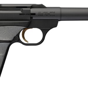 Black .22 caliber semi-automatic pistol side view
