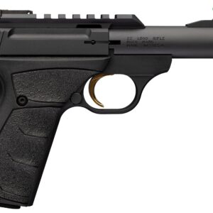 Side view of a black handgun